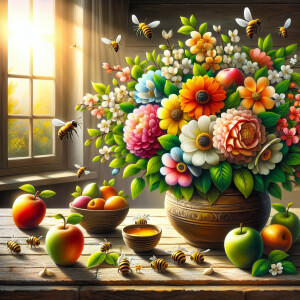 Декоративный натюрморт «Весна»