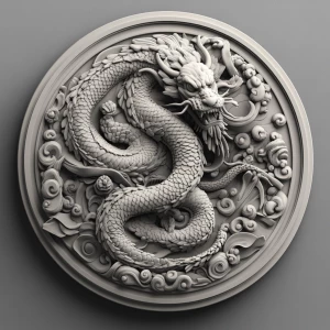 Design a high-contrast grayscale 3d bas relief of the thing, The...