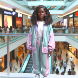 Generate an 3-D realistic image featuring a light skin African-A...