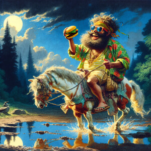 A Superfine evening Quintin Blake painterly. Detailed overweight...