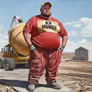 Curtis Kowe a concrete mixer operator pouring concrete, he is no...