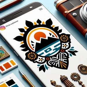 Design a logo for an Instagram travel page named "Bharat Explore...