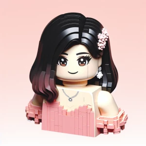 beautiful girl wear pink dress, full size image