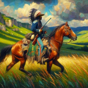 Create a vibrant oil painting in the Post-Impressionist style, c...