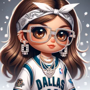 Wearing a Dallas Cowboys Jersey :1, immaculately designed  highl...