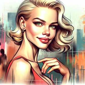 artistic caricature reminiscence  Scarlett Johansson