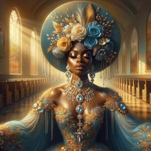 Create an illustration that embodies spirituality and a deep con...