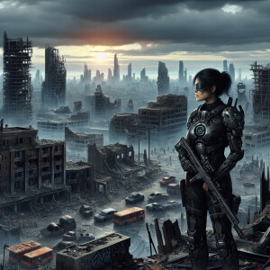 Generate a cover for a post apocalyptic zombie ttrpg. Featuring...