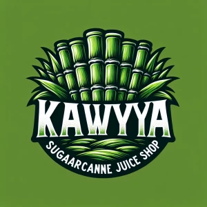 Create a logo for "Khavya Sugarcane Juice Shop" that exudes vibr...