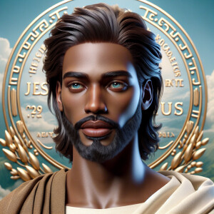 "Create a 3D realistic artwork featuring the phrase 'Jesus Saves...