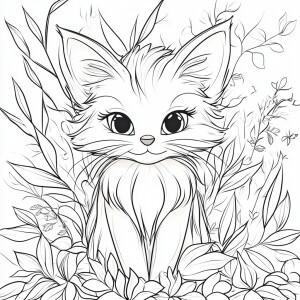create a few simple to color pages for a coloring book themed cu...