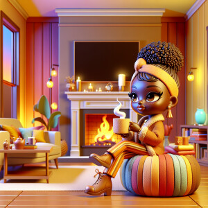 Enhance the 3-D realistic digital illustration by adding vibrant...