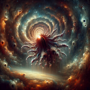 An eldritch, formless dread encapsulated in a single frame, the...