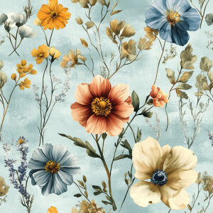 Create a seamless, tileable pattern featuring a diverse range of...