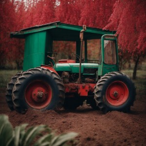 ant with a walk-behind tractor