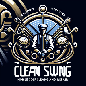 Create a sleek and contemporary logo for 'Clean Swing Mobile Gol...