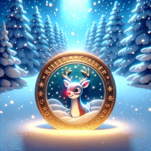 Create a magical and festive scene with elements of a winter fai...