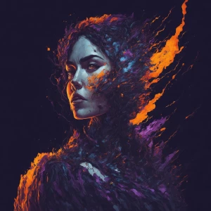 An award-worthy 16-bit art portrait of a celestial empress rulin...