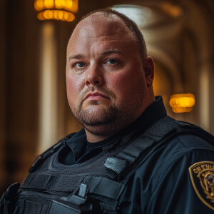 Lifesize digital photography portrait of a middle aged fat obese...