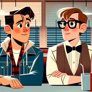 Illustrate Marty McFly, as portrayed by Michael J. Fox in "Back...