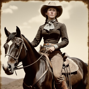 An  9:16 vertical hyper realistic antique western portrait of a...