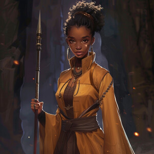 Niobe stands at 5'7" with a commanding presence. Her caramel com...