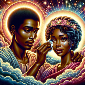Ensure that the image distinctly represents both Jesus Christ an...