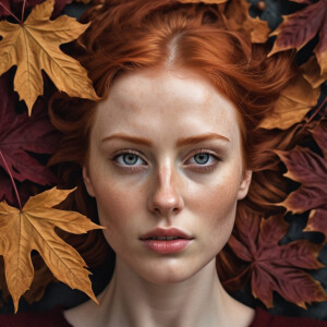 Beautiful photorealistic image. Facial portrait, facing forward...