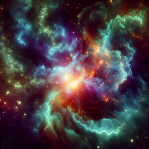 A mesmerizing phosphorescent nebula drifter, drifting through th...