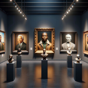 Design a close-up, detailed 3D view inside an African-American m...