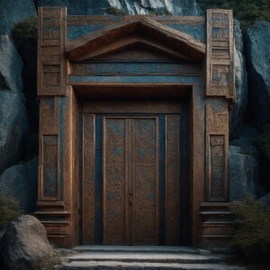 Massive, richly decorated doorways adorned with intricate carvin...