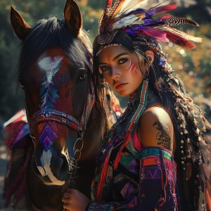 Generate an 8K resolution image that portrays Sequoyah, a respec...