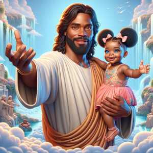 Create a 3D realistic artwork featuring the phrase 'Jesus Saves'...