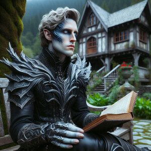 Caranthir-Ar-Fieniel from the Witcher. Black eldritch armor. Pal...