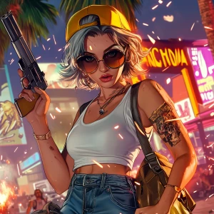young, rebellious gta-style character. The character should have...