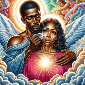 Ensure that the image distinctly represents both Jesus Christ an...