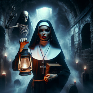 create a 8k, hyper realistic , airbrush glossy image of a dark,...