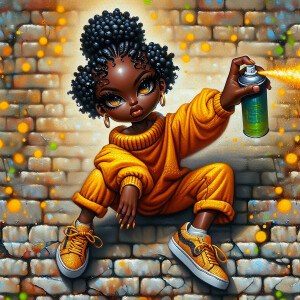 Forced dynamic from above perspective A glossy Oil painting of a...