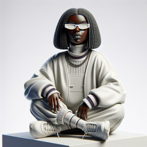 3D image of a Beautiful African American woman who RESEMBLES R&B...