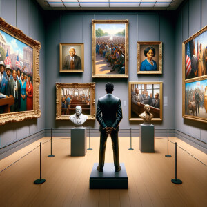 CDesign a close-up, detailed 3D view inside an African-American...
