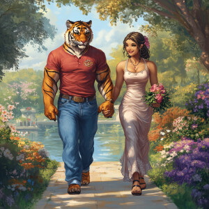 Generate a photorealistic image of a muscular, anthropomorphic m...