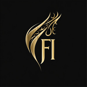 create a "FI" logo with an Islamic theme