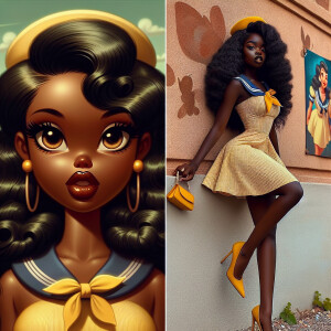 Standing against the wall striking a eloquent pose 8K Glossy hyp...