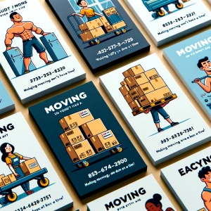 Show some business card ideas for a person who offers help movin...