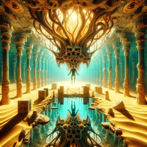 *Flaymora : *
An inverted desert shrine formed from fossilized f...