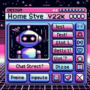 8bit pixel graphic videogame home screen chatgpt/ai/glitch/y2k/...