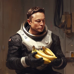 Elon Musk,Stealing bananas for his astronaut monkeys, GTA style