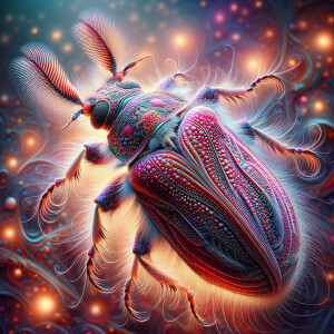 A highly detailed, creative close-up shot with a shallow depth o...