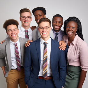 Group Photo of 5 Young Jehovah's Witnesses

All Smiling

They're...