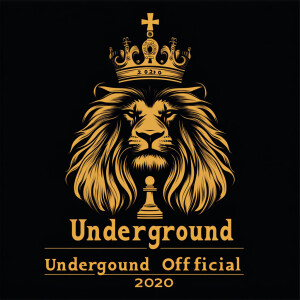 Black and gold logo for “Underground Official est. 2020”,  with...